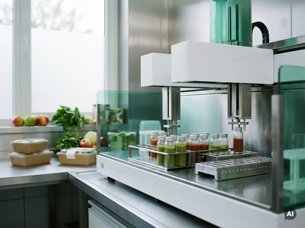 How do food safety labs use automated sample preparation systems?