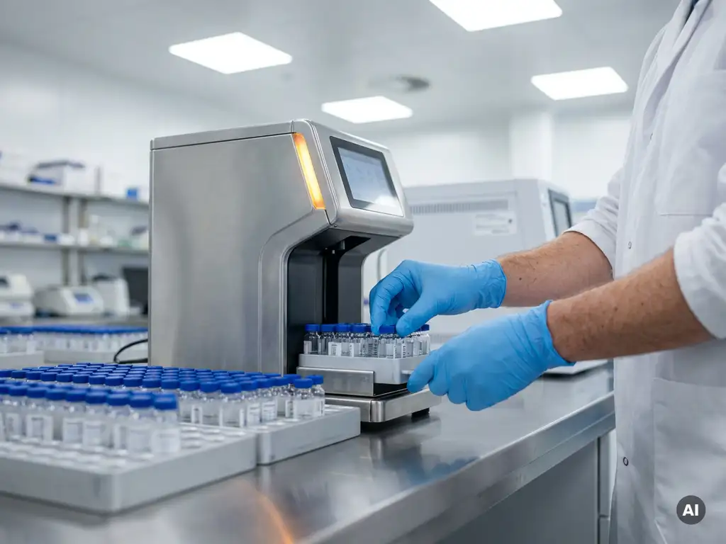 What is the role of automated sample preparation in pharmaceutical QC?